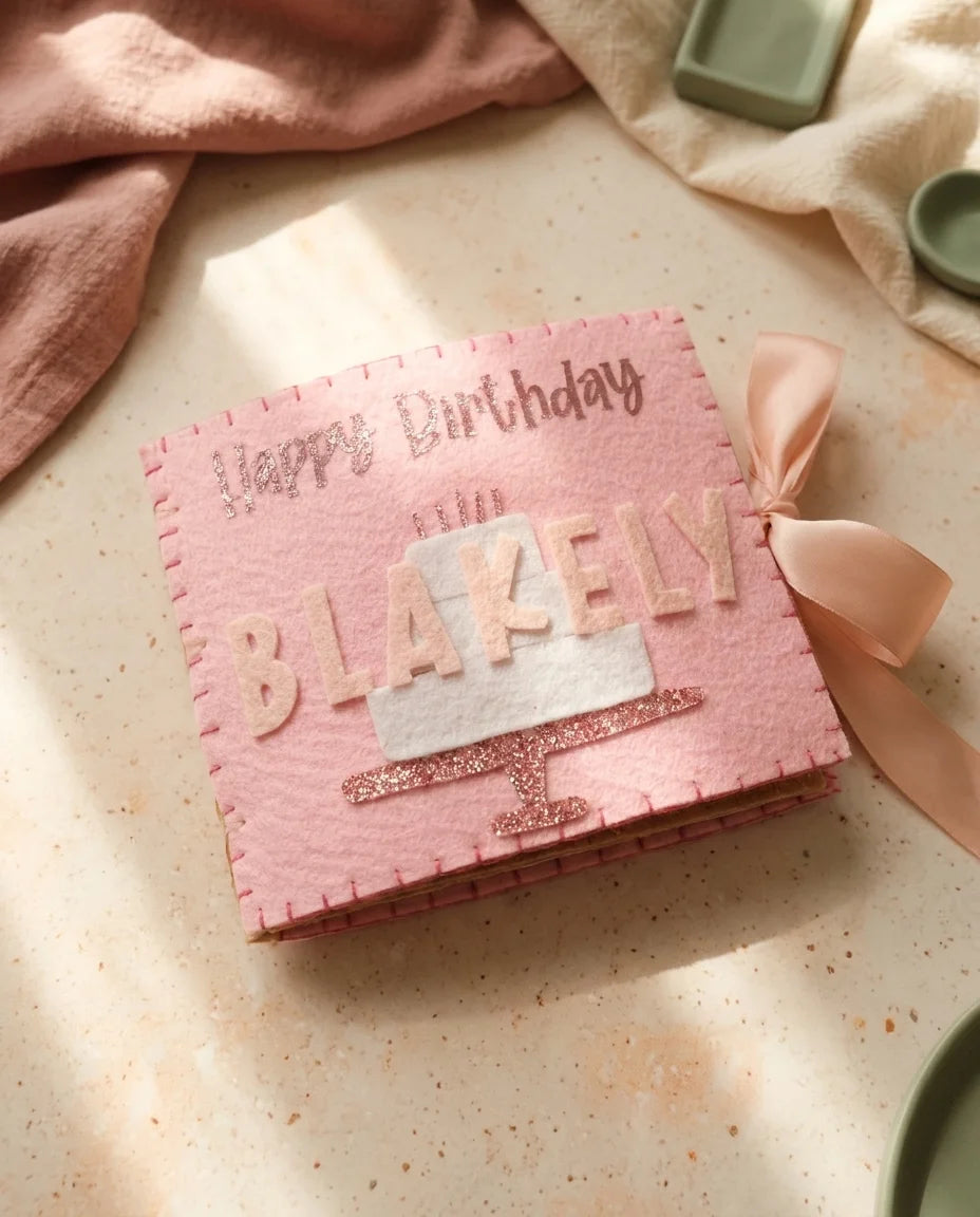 Custom handmade birthday book by Bailey Langston